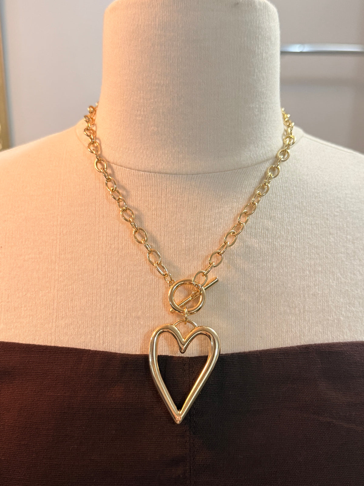 Large Heart Necklace | Gold