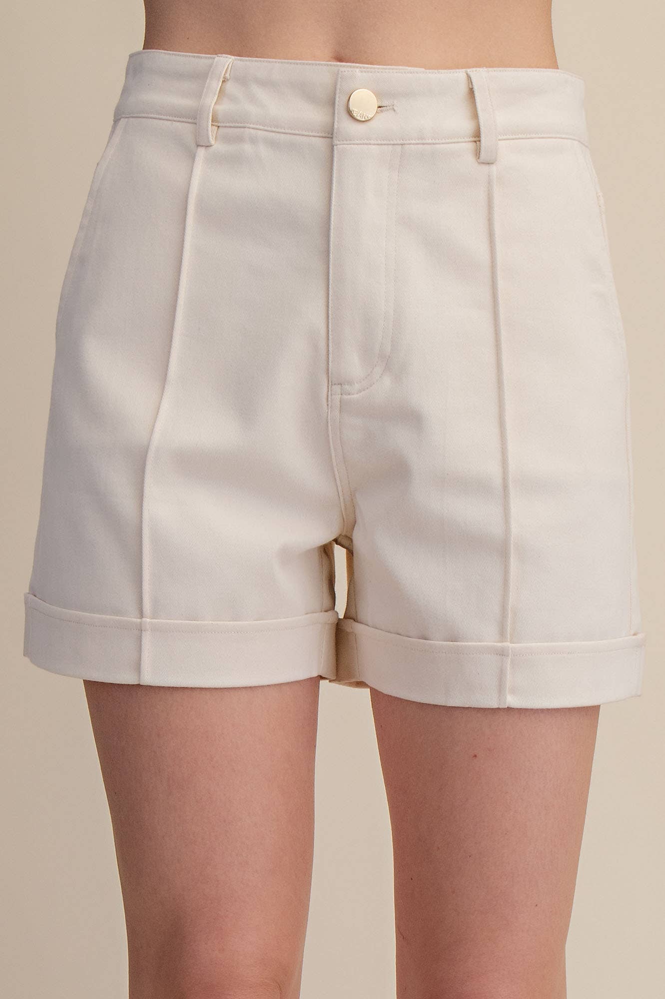 Sasha High Waist Shorts | Ecru