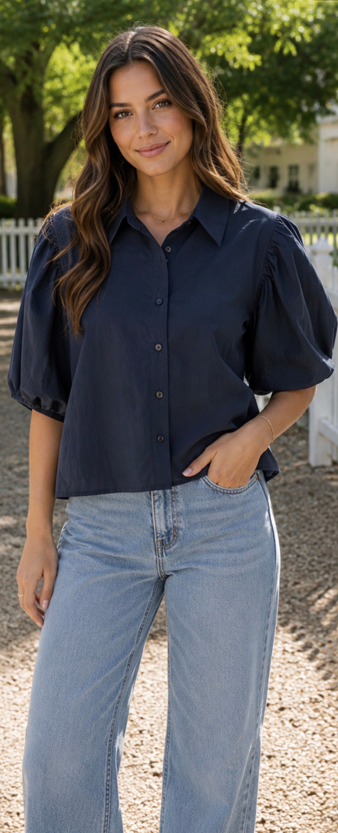 Raegan Top | Navy