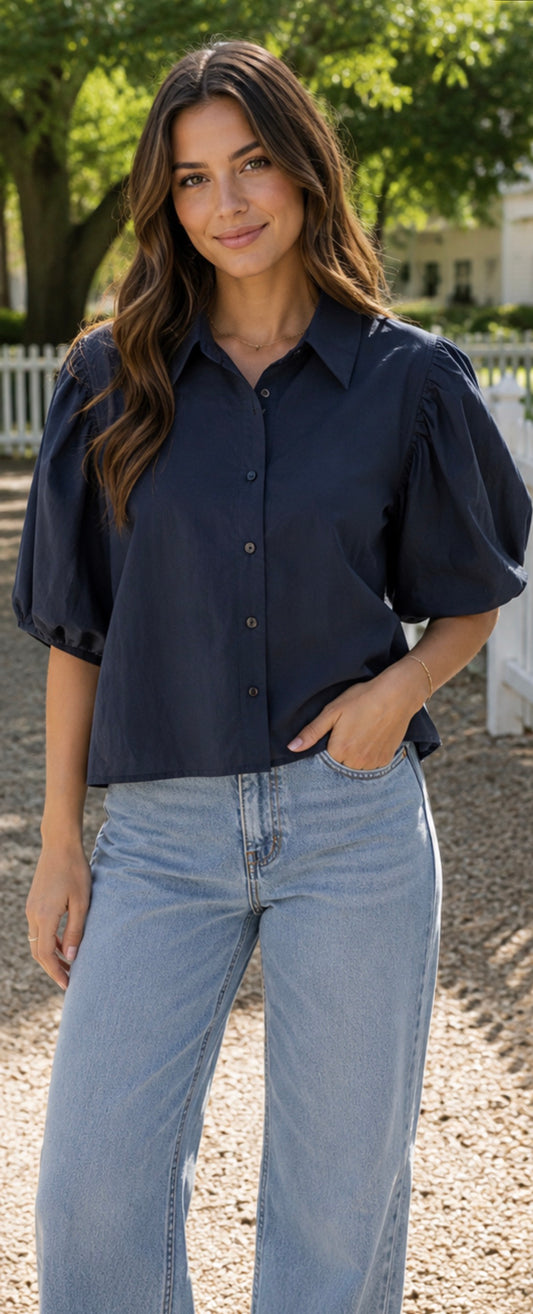 Raegan Top | Navy