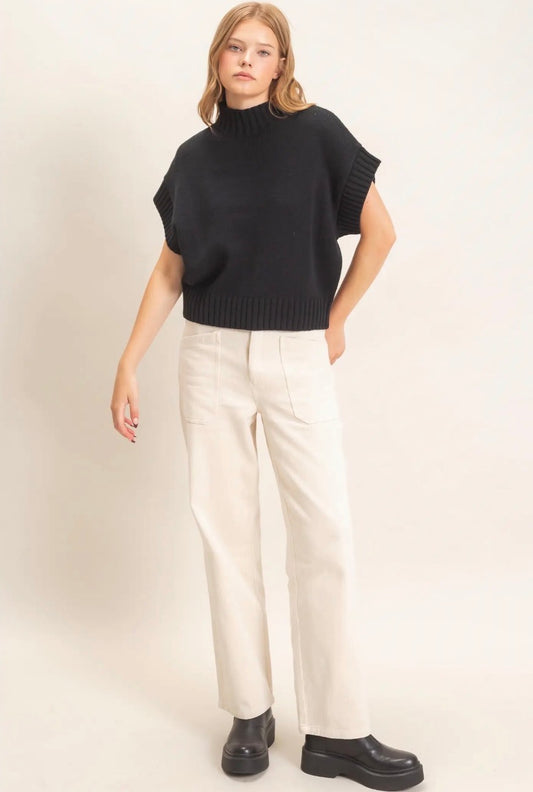 Sophia Sweater Top | Black