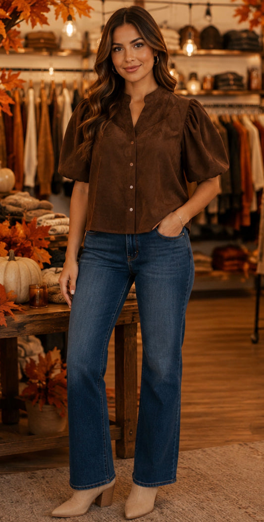 Elizebeth Top | Chocolate