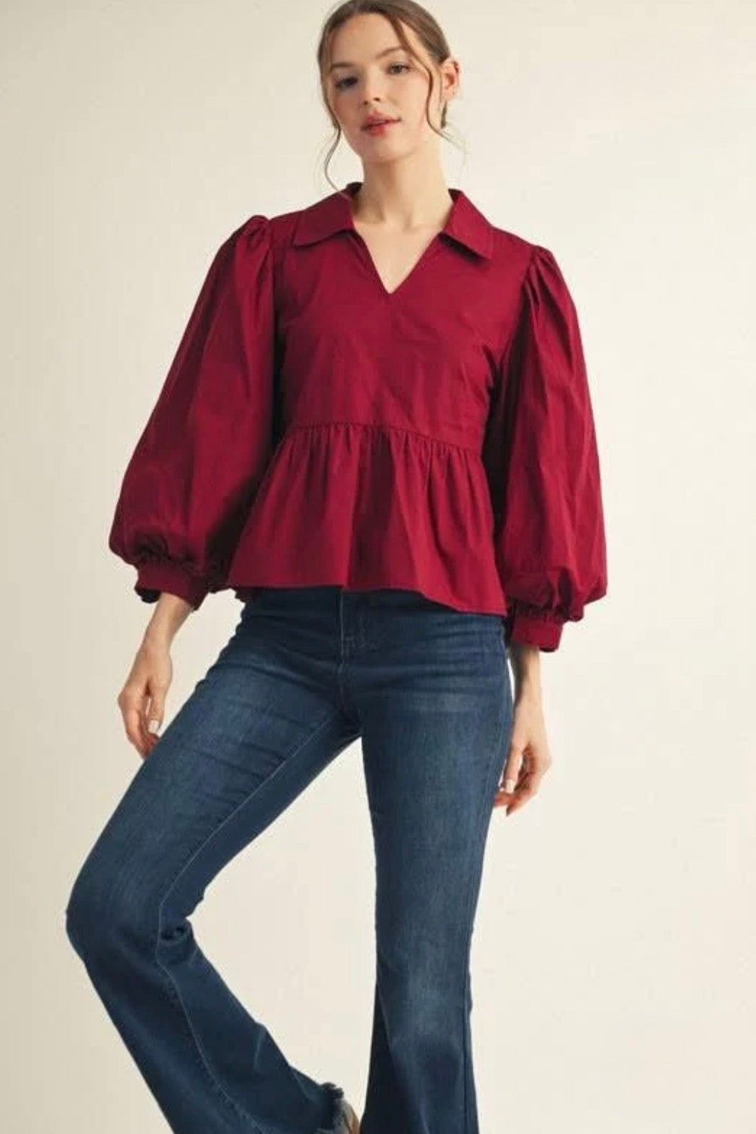 Daisy Top | Burgundy
