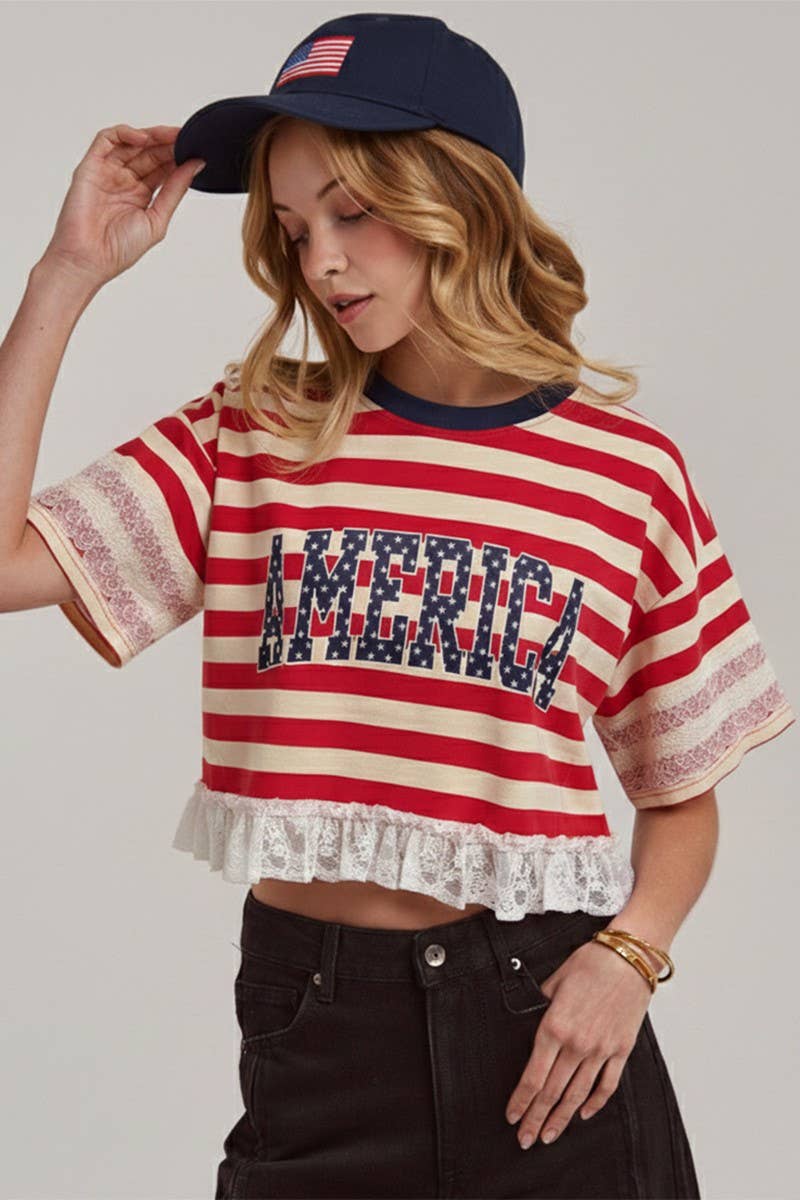 The Patriotic Top in Ivory